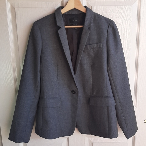 J. Crew Jackets & Blazers - J Crew Gray Wool Super 120s Regent Blazer Size 12